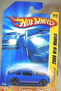 2008 Hot Wheels #1 New Models 1/40 '07 FORD SHELBY GT-500 Blue Variant w/BlkOH5s - Picture 1 of 5
