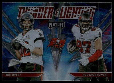 2021 Panini Playoff #TL-4 Tom Brady / Rob Gronkowski UER Thunder & Lightning - Image 1 of 2