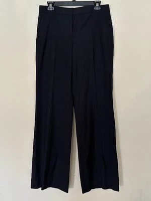 Pantalones Classiques Entier para mujer azul marino a rayas pierna ancha talla 6 nuevos con etiquetas Foto 1 de 4