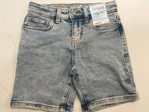 Cat & Jack Relaxed Tapered Jean Shorts size 6 Blue/Adjustable Waist - Picture 1 of 7