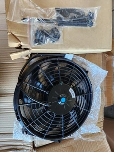 12" inch Universal Slim Fan Push Pull Electric Radiator Cooling 12V Mount Kit - Picture 1 of 5