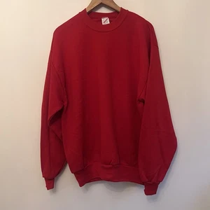 Vintage Jerzees Made in USA Red Sweatshirt Size L 80s 90s USA - Picture 1 of 10