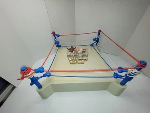 WWF Wrestling Sling Em Fling Em Ring Vintage 1985 W/ Big John Stud Junk Yard Dog - Picture 1 of 11