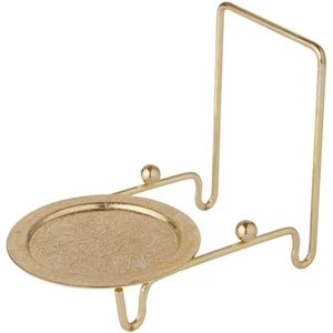 Soporte para taza y platillo Bard's ornamentado brillante en tono dorado, 3" H x 2,75" W x 4" D - Imagen 1 de 8