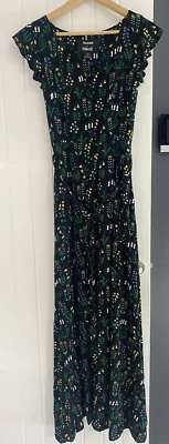 ModCloth x Collectif Sunshine Sashay Black Floral Maxi Dress Size UK 8 - Image 1 of 4