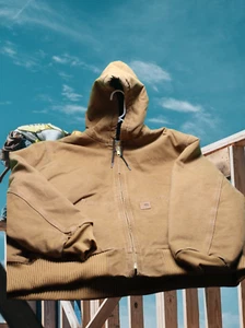 Mens Carhartt 14806 Quilt Lined Hooded Jacket Heavy Duty 2XL MINT condition - Picture 1 of 12
