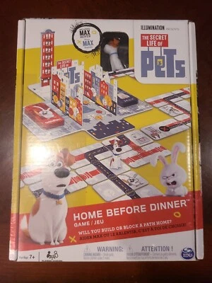 Secret Life Of Pets Home Before Dinner Board Game with Max Dog Figure Sealed NIB - Image 1 of 4