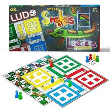 Ludo and Snake and Ladder Deluxe Board Game | Big Size 13 Inch Saap Seedhi