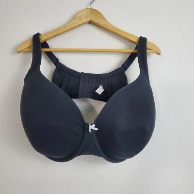 Cacique Bra 44G Black Lightly Lined Full Coverage Underwire Plus Size Backsmooth - Image 1 of 4