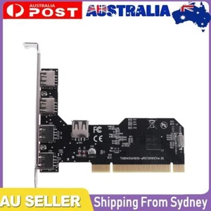 5 Ports 4 External & 1 Internal USB 2.0 Adapters PCI Cards 480Mbps for Desktop - Picture 1 of 12