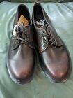 Dr Doc Martens Men Size 9 Shoes Brown Leather Oxford 5 Hole MADE IN ENGLAND READ