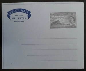 1953- Gibraltar 6d Europa Point Stamped Aerogramme Unused - Picture 1 of 3