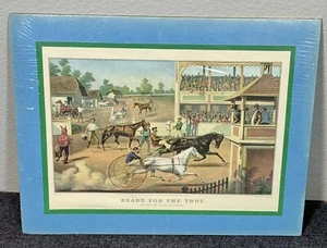 Vintage Currier & Ives “Ready for Trot” Lithograph Historic Art Matted - Picture 1 of 1