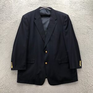 Hart Schaffner Marx Mens Blazer Blue 48R Gold Trumpeter Sports Coat Suit Jacket