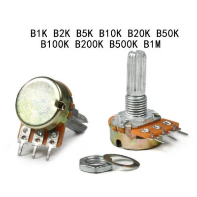 B1K B2K B10K B20K B50K B100K B1MVariable Resistor Potentiometer Pot Lin Linear - Image 1 of 4