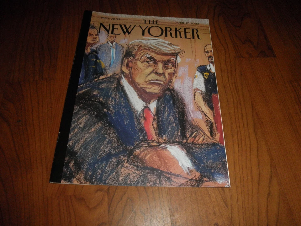 Vintage NEW YORKER MAGAZINE-  DONALD TRUMP "COURTROOM SKETCH " - JANE ROSENBERG - Image 1 of 1