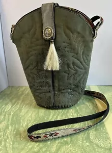 Bolso Bandolera Bota de Vaquero Occidental Hecho a Mano con Borlas Único 31b - Imagen 1 de 19