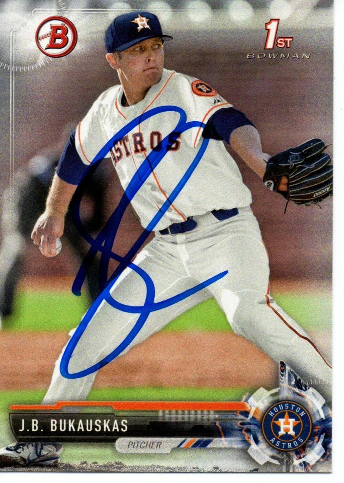 J.B. Bukauskas Houston Astros 2017 Bowman Draft Rookie Autographed Signed Card - Image 1 of 1