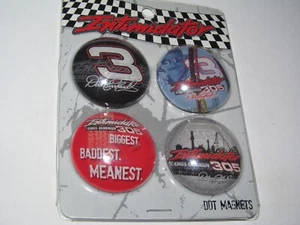 4PC KINGS DOMINION ROLLER COASTERS DOT MAGNETS INTIMIDATOR 305 DALE EARNHARDT - Picture 1 of 2