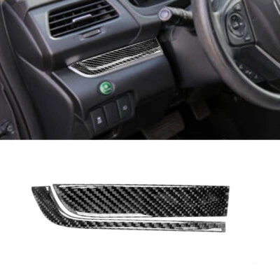 Cubierta interior del tablero del conductor de fibra de carbono para Honda CR-V 2015-16 Foto 1 de 4