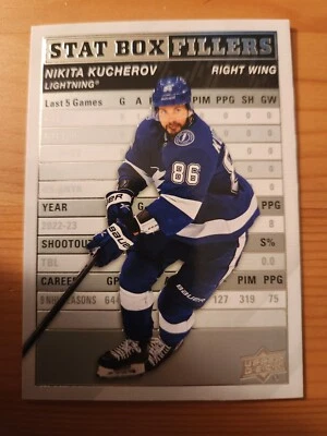 Nikita Kucherov - 2023-24 Upper Deck Stat Box Fillers Insert SB-1 Lightning - Image 1 of 2