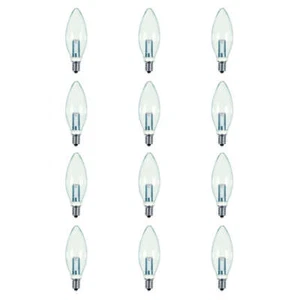 SATCO 1 Watt LED - BA9 1/2 - Clear - 2700K - Candelabra base - 120V - Card - Picture 1 of 4