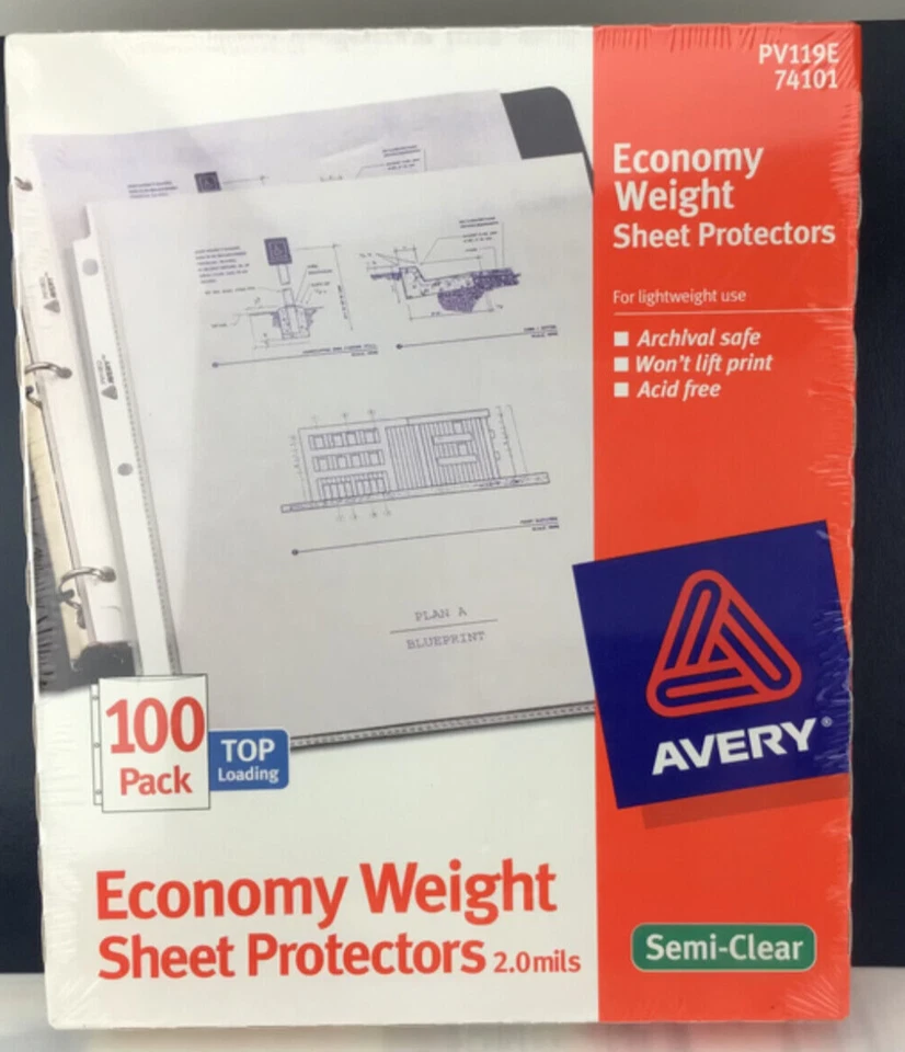 AVERY ECONOMY WEIGHT SHEET PROTECTORS - Image 1 of 4