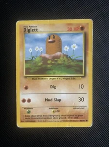 Pokemon Card Diglett 47/102 Heavily Played Condition. - Picture 1 of 6