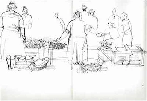 Raoul DUFY - WOCHENMARKT in PARIS - 1953 - Orig.Lithographie aus ILLUMINATIONS - Picture 1 of 1