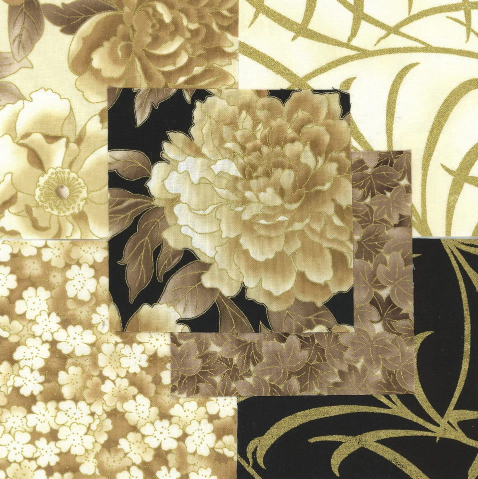 Autumn Plume Floral 30 4" fabric squares quilting cotton quilt flowers - Image 1 of 1