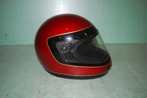 VINTAGE 70s MOTORCYCLE HELMET SIZE LARGE - Picture 1 of 8
