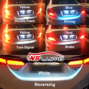 LED Strip Trunk Tail Brake Turn Signal Light Flow Type Ice Blue Red Yellow White - Bild 1 von 11