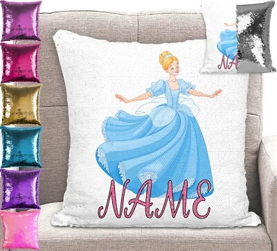 Cinderella Personalised Cushion Cover Mermaid Pillow 7 Colours - image 1 of 4