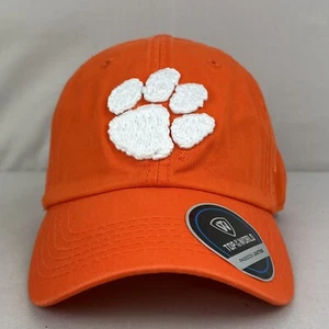Clemson Tigers Hat Cap Strap Back Orange White Logo Baseball Football Unisex - Picture 1 of 9