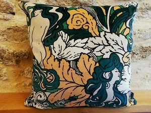 Sanderson Archive Forbidden Fruit Velvet Fabric Cushion Cover Art Nouveau Absint - Picture 1 of 12