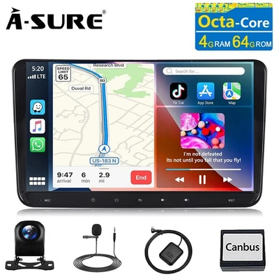Real 8-Core 4+64GB Android 14 Autoradio Für VW Golf 5 6 PLUS Touran Passat Polo - Bild 1 von 4