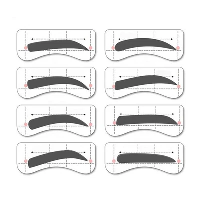  32 Pairs Salon Grade Brow Stencil Kit Eyebrow Stencils Shapers Template - Image 1 of 3