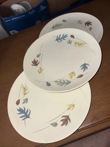 3 Vintage MCM Franciscan Autumn Leaves 10.25” Dinner Plates - Picture 1 of 16