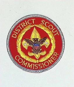 BSA District Scout Commissioner Position Patch Red Twill Embroidered - Picture 1 of 3