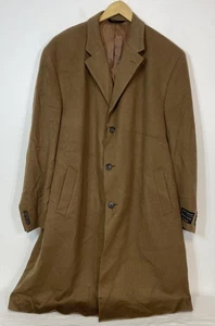 Jos A Banks Signature Collection 100% Cashmere Long Trench Coat Brown Mens 48L - Picture 1 of 11