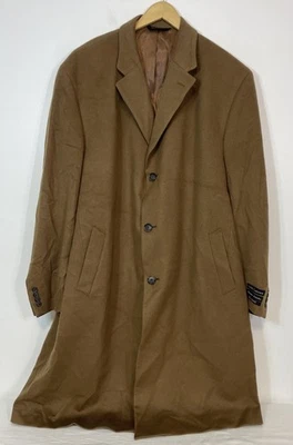 Jos A Banks Signature Collection 100% Cashmere Long Trench Coat Brown Mens 48L - Image 1 of 4