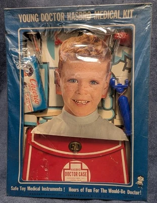 NRFB 1960s Young Doctor Hasbro Medical Kit Unused Still Sealed Original Box Rare - Image 1 of 4