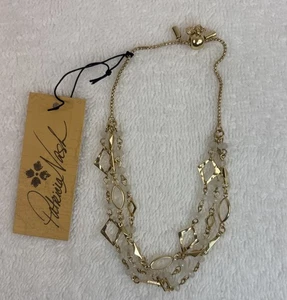 Patricia Nash Armband mattgoldfarben mehrere Steine verstellbar – neu mit Etikett - Bild 1 von 8