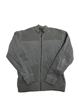 Suéter Ted Baker London Gris Material Mixto Mezcla Algodón Grueso Cremallera Para Hombre’s XL Foto 1 de 4