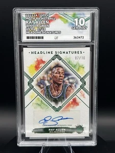 2024 Topps Motif Basketball Ray Allen Headline Signatures Auto Card /10 ACE 10 - Picture 1 of 5
