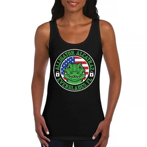 Alligator Alcatraz Everglades FL Women's Tank Top Immigration Prison ICE - Picture 1 of 22
