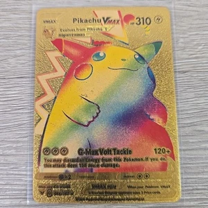 Pikachu VMAX 044/185 Rainbow HP310 Gold Foil Fan Art Card - Picture 1 of 4