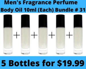 5 Pack Men's Fragrance Perfume Premium Body Oil 10-ml Roll-On Bottle-Bundle # 31 - Picture 1 of 1