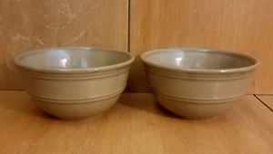 Mainstays MUSHROOM CAP Soup / Cereal bowl set of 2, 6 1/8", Stoneware, Excellent - Picture 1 of 11