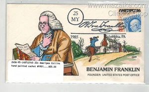 COLLINS HANDPAINTED 2145 BEN FRANKLIN & B FREE FRANKLIN PHILADELPHIA WAS $35 - Picture 1 of 1